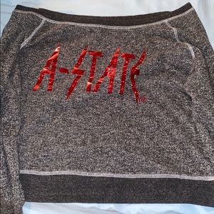 Off the shoulder A-State sweater